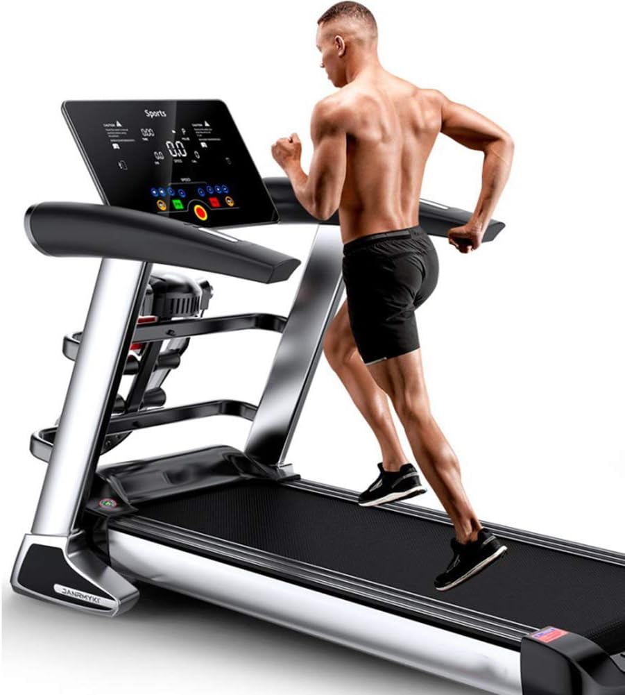 Lhlbgdz HD LCD Color Screen Electric Treadmill Bluetooth Multifunctional Exercise Training Indoor Sports for Folding House Treadmills
