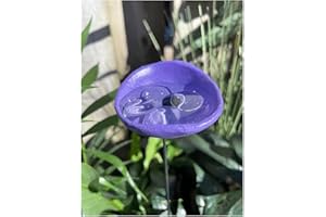 Areytrv 2026 Upgrade Bee Watering Station & Butterfly Puddler with Glass Marbles for Garden Pollinator Hydration (Purple)