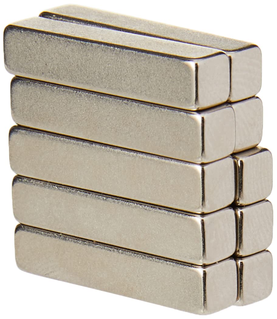 N42 Neodymium Magnet for Arts, Crafts, Model Making, DIY, Hobbies, Office and Home - 25mm x 5mm x 5mm thick - 4.3kg Pull - Pack of 10