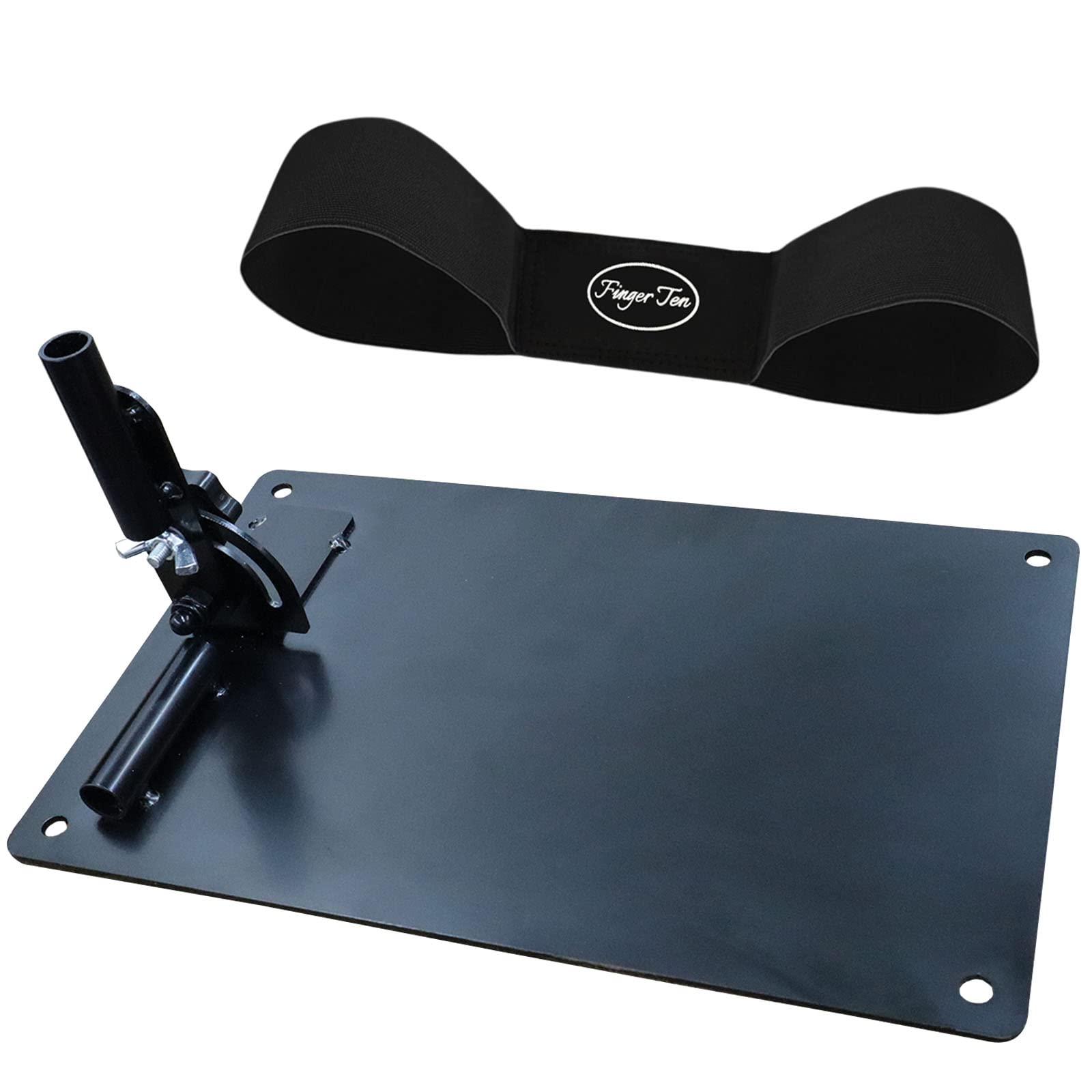 BRAMASOLE Golf Swing Plane Trainer Perfector Plate with Arm Band Adjustable Alignment Stick Holder Rods Base Training Aid Driving Range or Mat Practice Equipment (Standard Plate+Arm Band)