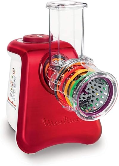 Moulinex Fresh Express Max DJ812510 Electric Slicer Grater 260W Red 5-in-1
