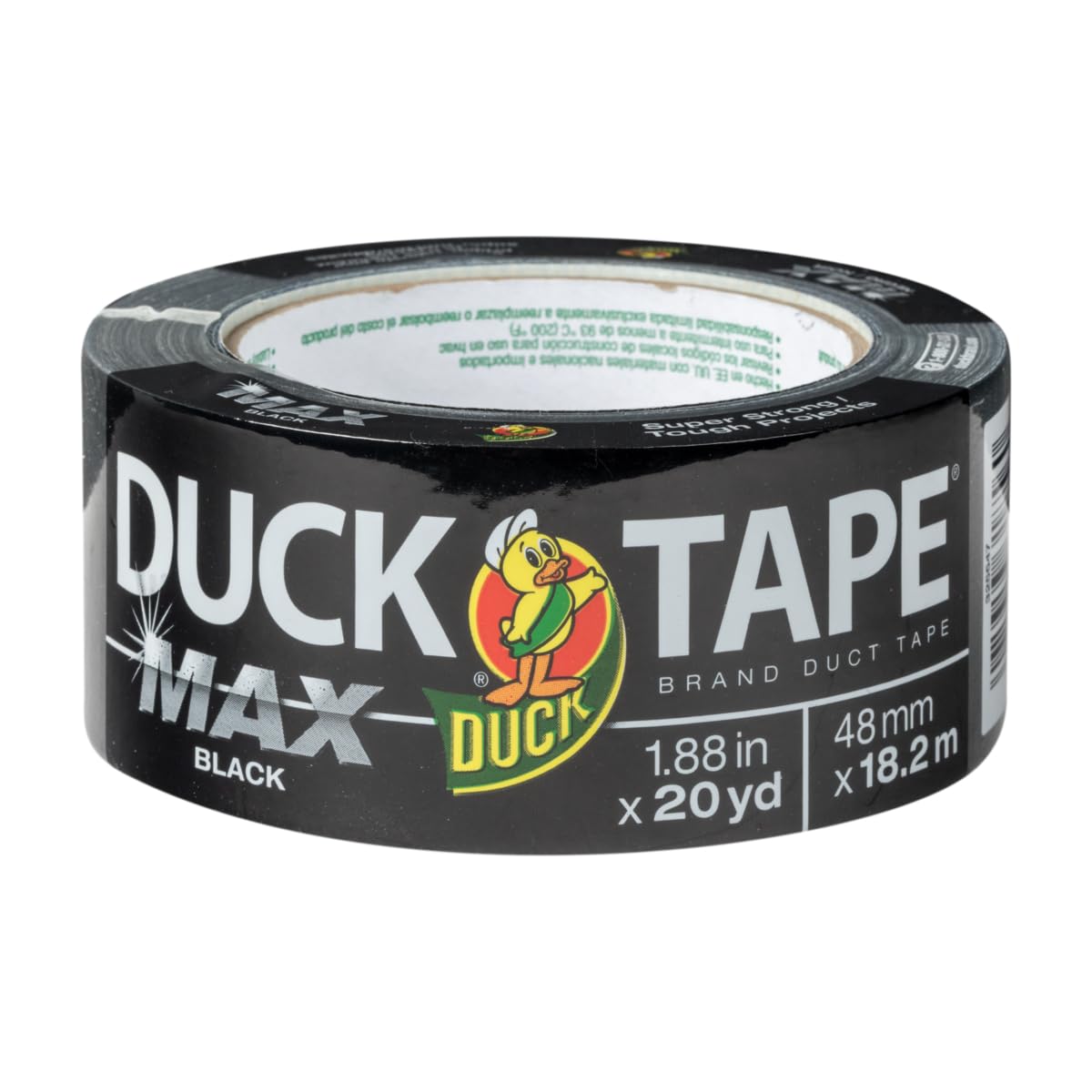 Duck Tape Max Strength Black 48mm x 18.2m, High Strength, Heavy Duty, Gaffa & Duct Tape