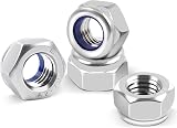 Leryati M8 Nylock Nuts Stainless Steel 304 A2 V2A Nylon Insert 20Pcs DIN985