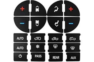 Priprilod AC Dash Button Repair Kit Sticker for Fixing Ruined Faded AC Control and Radio Dash Buttons Compatible with GMC/Chevrolet Chevy Silverado/Buick/Cadillac