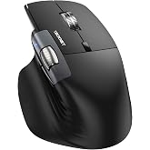 TECKNET Wireless Mouse, Ergonomic Bluetooth Mouse (BT 5.3/5.0 &amp; 2.4G &amp; Wired), Rechargeable Mouse with Ultra-Fast Scrolling, Side Scroll, 6-Level DPI, Quiet Clicks, Optical Mouse for Laptop Desktop