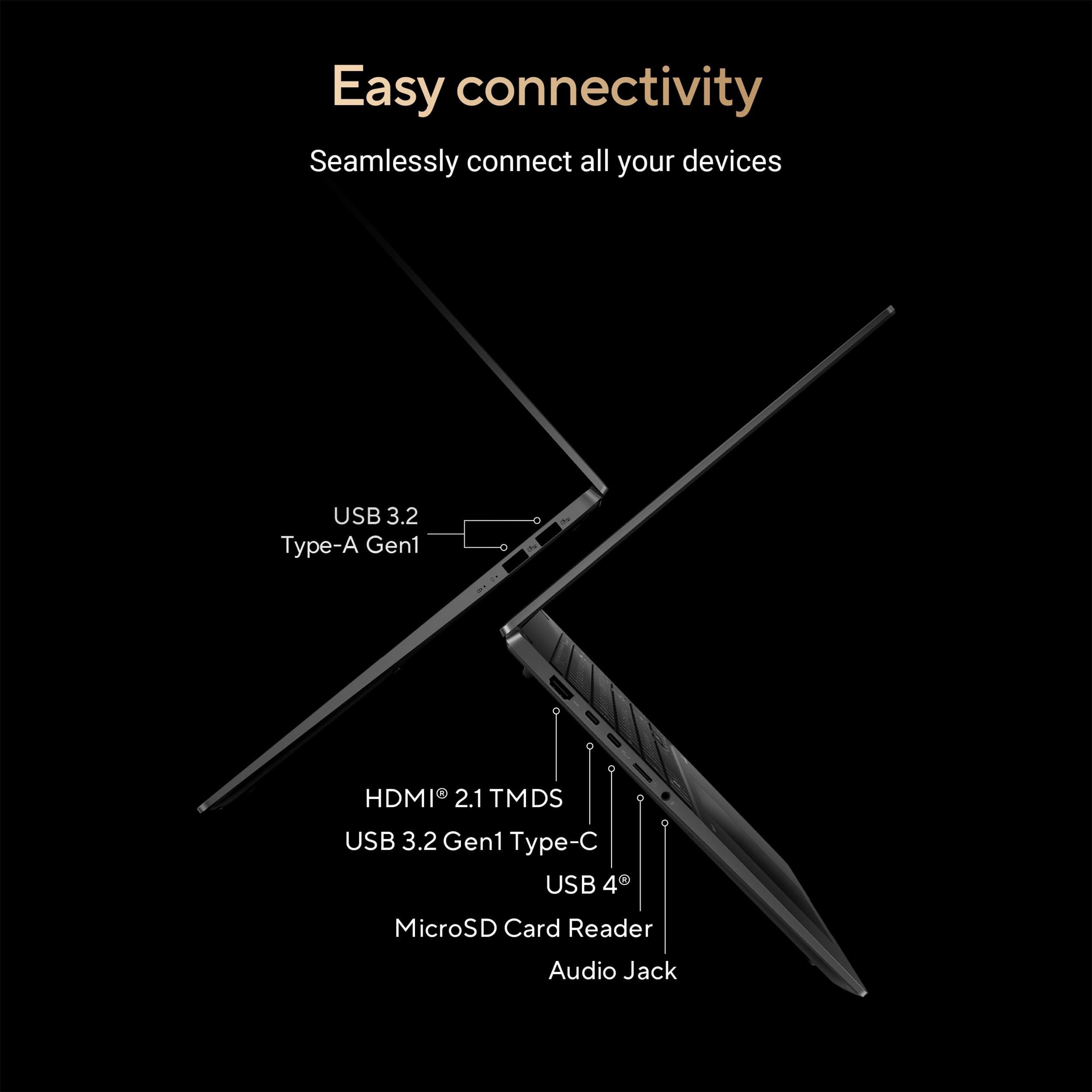ASUS Vivobook S16 Laptop, Copilot+ PC, AMD Ryzen AI 7 350 with XDNA NPU, 16GB Memory, 1TB SSD, Neutral Black, M5606KA-DS76