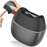 Electric Nail Clippers Cordless, Automatic Fingernail Trimmer with Light, 2 Speeds, Non-Slip Magnetic Cover, Nail Scraps Catcher, USB Rechargeable for Adults, Seniors, Men, Women, Disabled, Grey