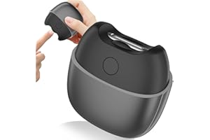 ZICOLU Electric Nail Clippers Cordless, Automatic Fingernail Trimmer with Light, 2 Speeds, Non-Slip Magnetic Cover, Nail Scraps Catcher, USB Rechargeable for Adults, Seniors, Men, Women, Disabled, Grey