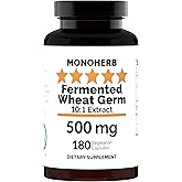MONOHERB Fermented Wheat Germ Extract 500 mg - 180 Capsules - Spermidine