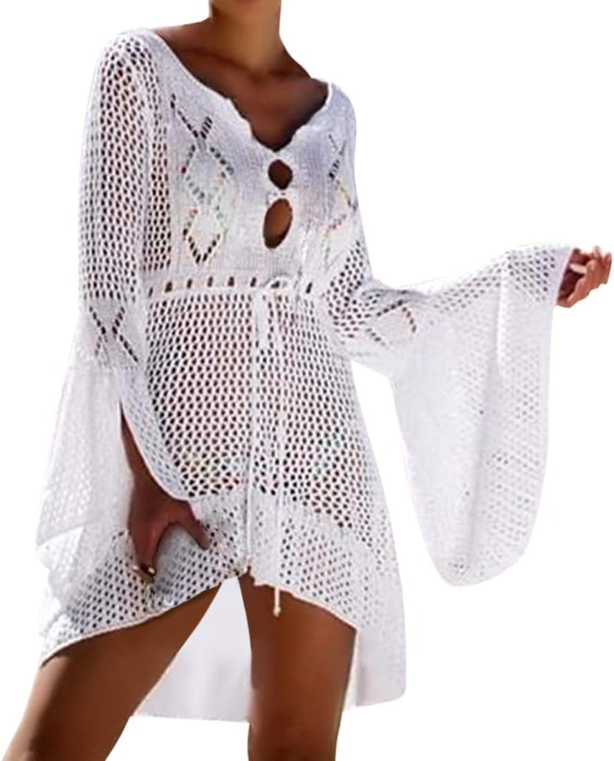 MOOSLOVER Women's Floral Flowy Kimono Cover Up Cardigan Long Rayon Beach Dress