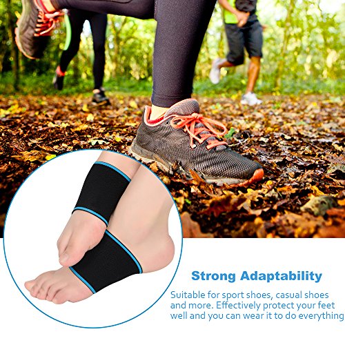 Soumit SOUMIT Arch Support Brace,Anti-wear Nylon Plantar Fasciitis Bandage For Women and Men to Wear in Shoes and Bare Feet During Playing Badminton, Soccer,Basketball,L