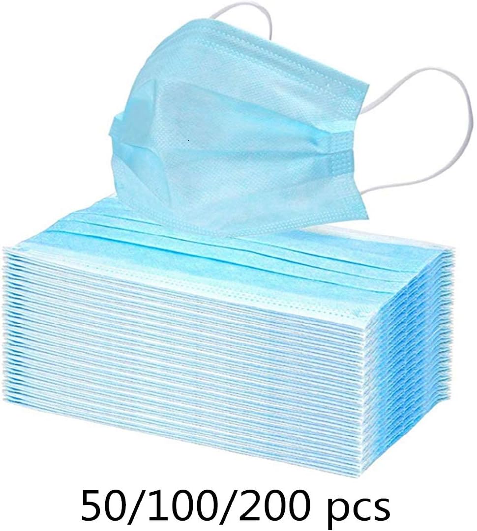 Disposable 3-Ply Face Mask Antiviral Medical Surgical Mask，Filter 99% of Viruses,200pcs