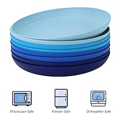 Homienly Wheat Straw Dinner Plates Set of 8-8 inch