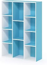 Furinno LUDER 11-Cube Bookshelf Reversible White Light Blue 73.9x105.9x23.9 cm view 5