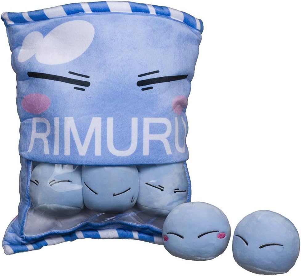 Tensei Shitara Slime Datta Ken Slime Plush Toy Rimuru Blue Cute Pillow 15.713.8'' Short Pile+PP Cotton Stuffed Plush Doll (Blue)