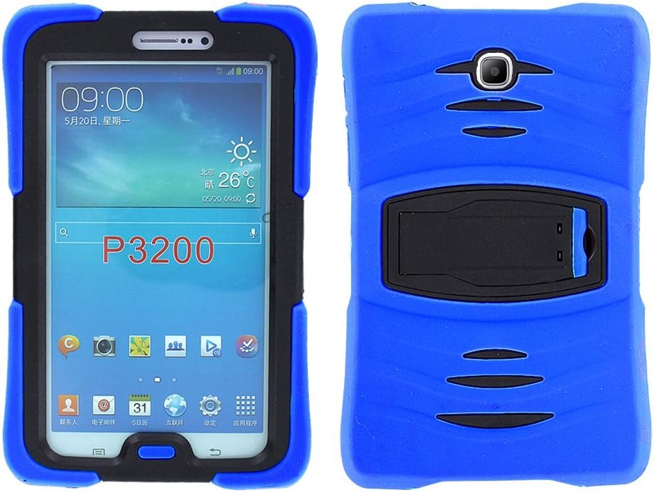 Galaxy Tab 3 7.0 (2013) Case KIQ, Full-Body Shockproof Heavy Duty Protective Cover with Kickstand Screen Protector for Samsung Galaxy Tab 3 7-inch P3200 T210 T217 (Armor Blue)