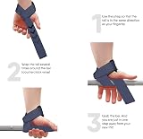 WFX Weight Lifting Straps Wrist Support Padded Neoprene Gym Grips Gray view 8