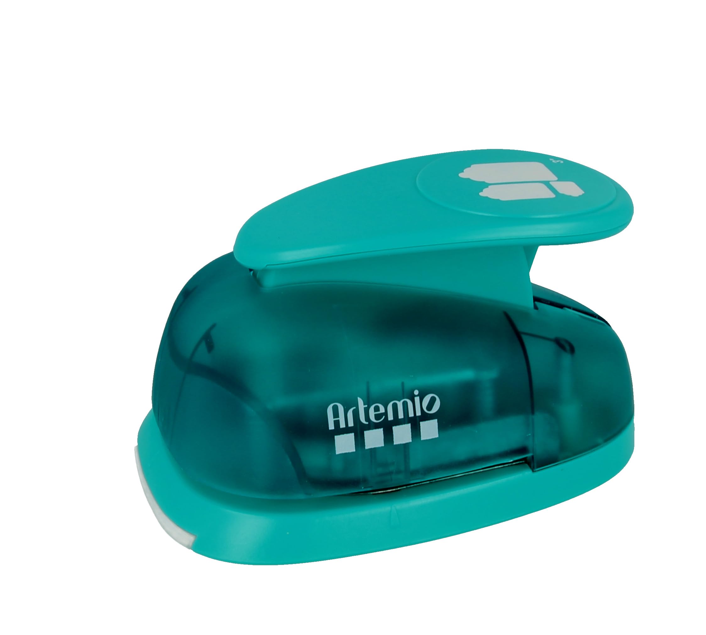 Artemio 7.6 cm Jumbo 3 Labels Lever Punch, Green