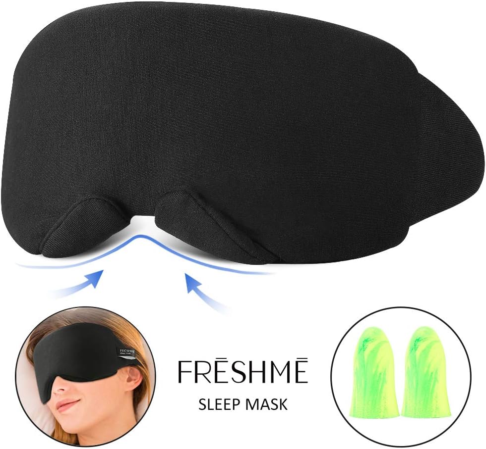 Light Blocking Sleep Mask - Light Weighted Sleeping Mask Adjustable Blinder Comfortable Night Eye Mask for Men Women Eye Blinder for Travel Sleeping Shift Work Blindfold Airplane Companion Eyeshade