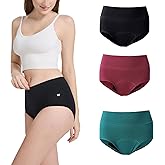Incontinence Underwear for Women, Leakproof High Waisted Underwear for Bladder Leakage, Soft Reusable Period Panties, 3Pack XL