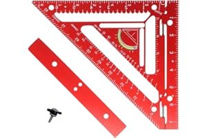 GENERIC 7 Inch Innovative Framing Square Tool,Smart Square Speed Square,Smartsquare Speed Square,Innovative Rafter Square Toolinnovative Rafter Square Tool (Red)