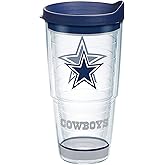 Tervis Made in USA Double Walled NFL Dallas Cowboys Tradition Insulated Tumbler Cup Keeps Drinks Cold & Hot, 24oz, Classic