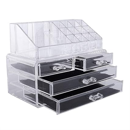 Amazon Com Homvent Cosmetic Organizers 4 Tier Clear Acrylic