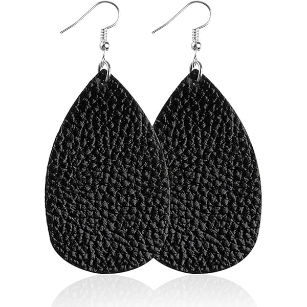 Large Genuine Soft Leather Handmade Fringe Feather Tassel Lightweight Tear Drop Dangle Color Earrings For Women Girls With Gold Leaf Large Genuine Soft Leather Handmade Fringe Feather Tassel Lightweight Tear Drop Dangle Color Earrings For Women Girls With Gold Leaf