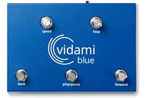 Vidami Blue Hands Free YouTube Video Looper, Page Turner, and DAW Controller for PC, Mac & iPad/iPhone - Foot pedal controlle