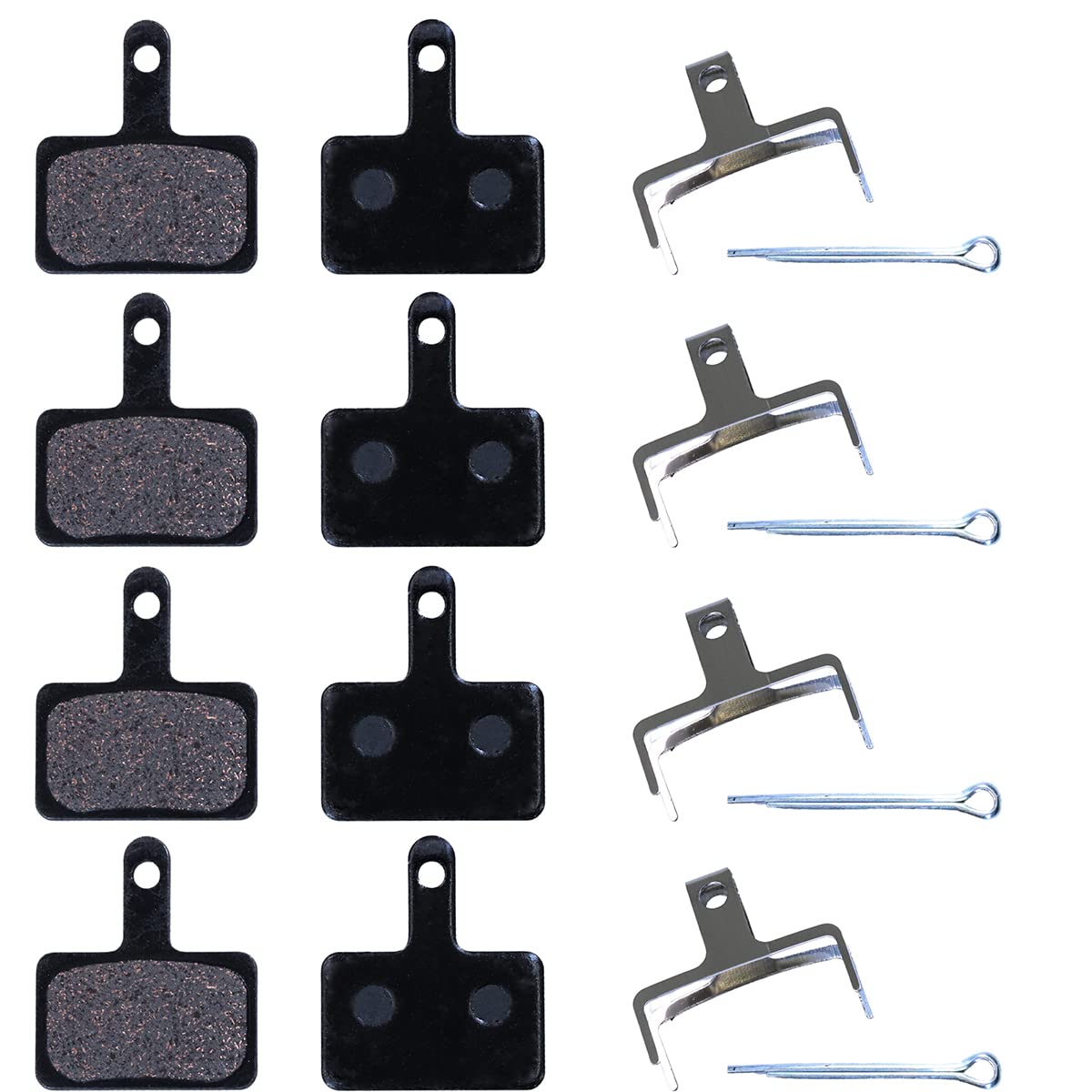 Selyse 4 Pair Bicycle Disc Brake Replacement Pads Compatible with Shimano M315 M355 M375 M395 M495 M486 M485 M475 M465 M447 M446 M445 M416 M415 M515 M525 M575 T615 T675