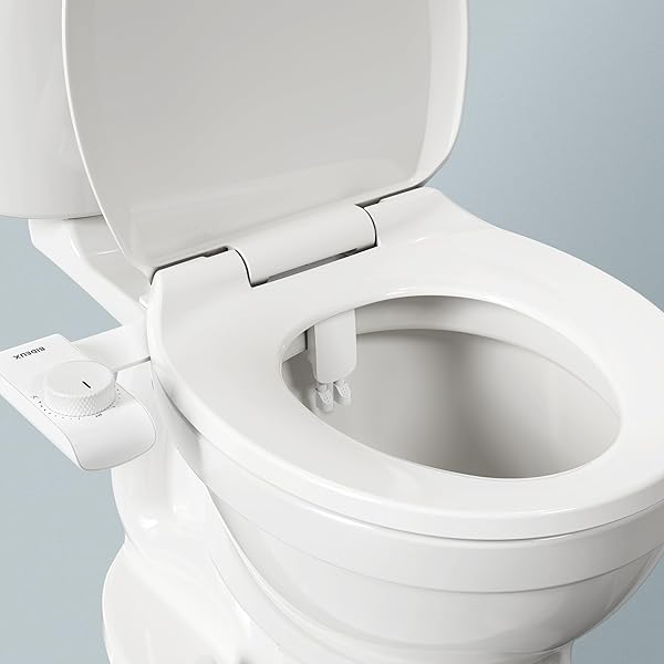 BIDEUX CORE 1.0 -ULTRA-SLIM NON-ELECTRIC BIDET ATTACHMENT FOR TOILET – DUAL NOZZLE, ADJUSTABLE WATER PRESSURE, EASY DIY INSTALLATION, SELF-CLEANING SPRAYER, ECO-FRIENDLY DESIGN (WHITE)