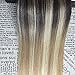 Moresoo Tape in Hair Extensions Real Human Hair Ombre Tape in Extensions Balayage Brown to Caramel Blonde Mix with Blonde Human Hair Tape in Real Hair Extensions 18 Inch #2/27/613 20pcs 50g