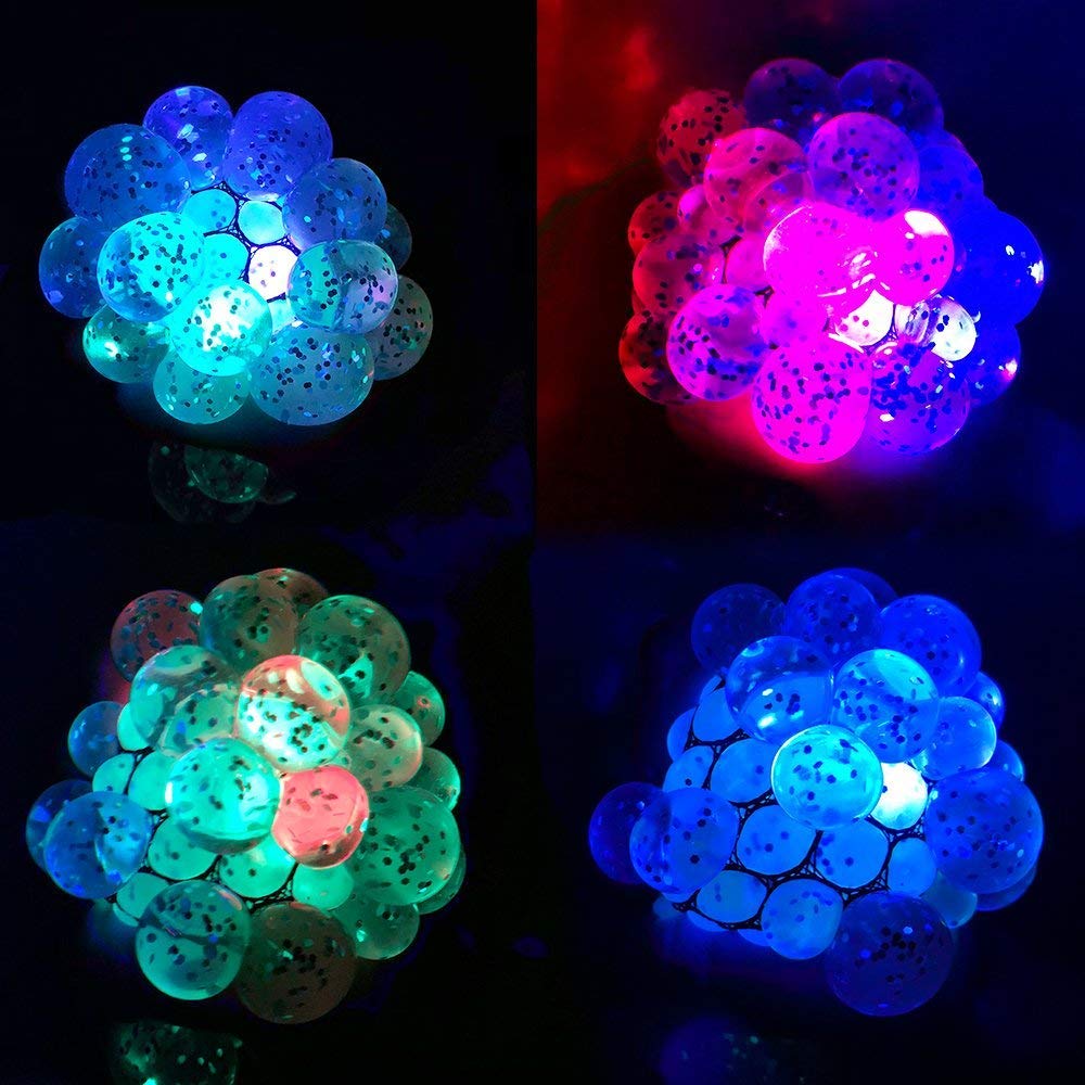Upgraded Led Anti Stress Ball Squishy Light up Ball Anti Stress