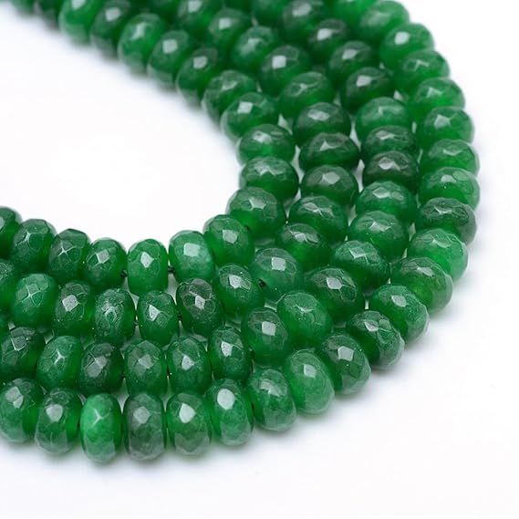 15 ACHAT PERLEN Dragon Veins GRÜN 8mm Rondelle Facettiert Edelsteine Halbedelstein Edelstein Strang Schmuckperlen Schmuckstei