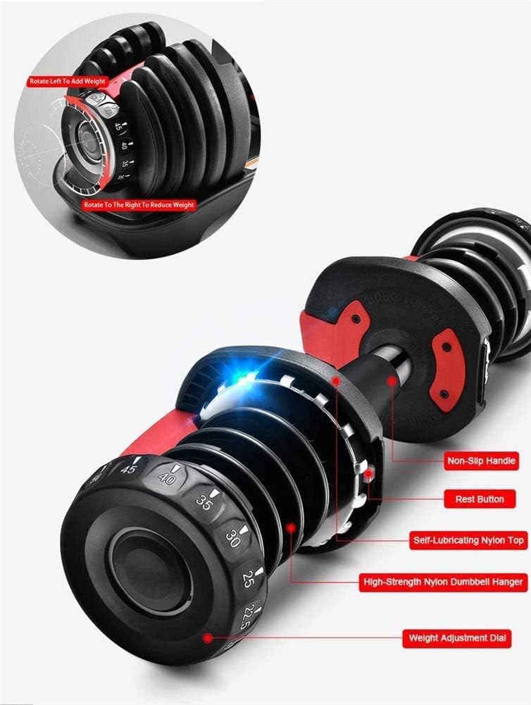 Fuxion Single Dumbbell 5 to 52.5 lbs 5 to 52 Adjustable Dumbell, Black : Garden & Outdoor