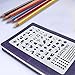 Bullet Journal Stencil Set 8 Pieces Plastic Planner Stencil Template 4x7 Inch for Journaling Notebook Scrapbook Christmas Gift Card and Art Projects with Fineliner Color Pen Set, Sirensky Brand