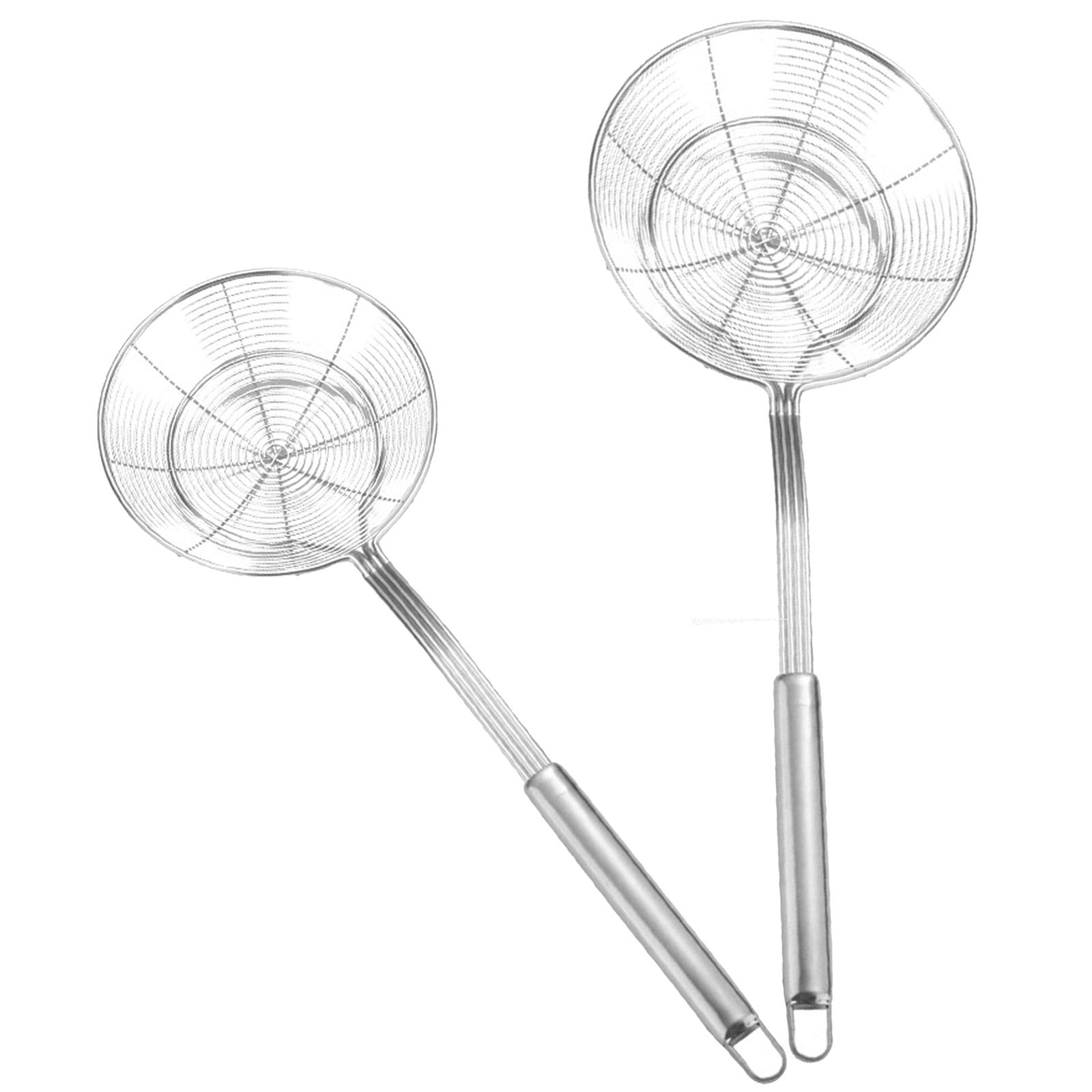 Elinala Kitchen Skimmer Stainless Steel Skimmer Spoon Stainless Steel Wire Kitchen Spoon with Handle for Hot Pot, Frying, Noodles and Oil Filtering