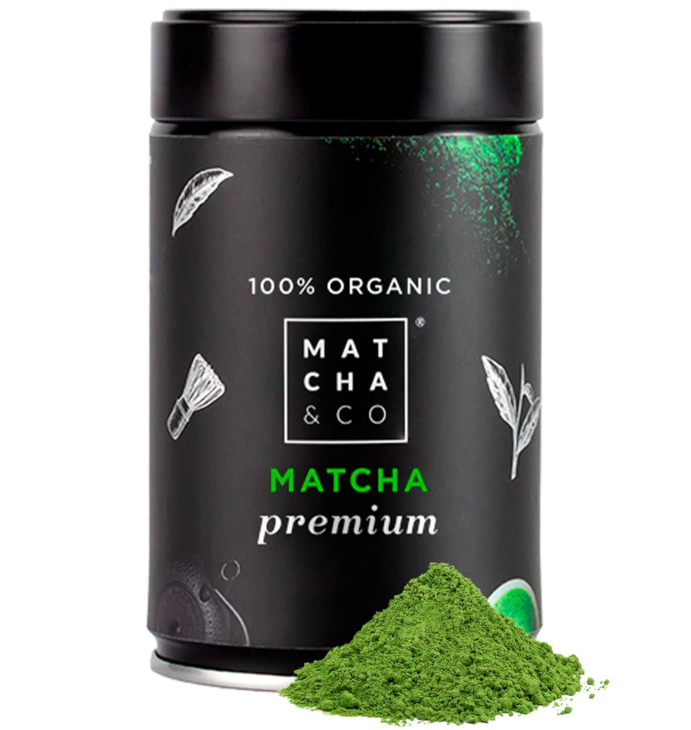 Premium Matcha Tea. Ceremonial grade matcha from Uji, Japan. 80g of organic green tea powder.