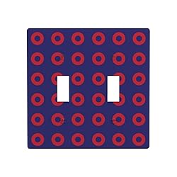 Phish Red Donut Circles On Blue Light Switch Cover