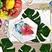 PovKeever Tropical Palm Leaves and Hibiscus Flowers 54 Pieces 8