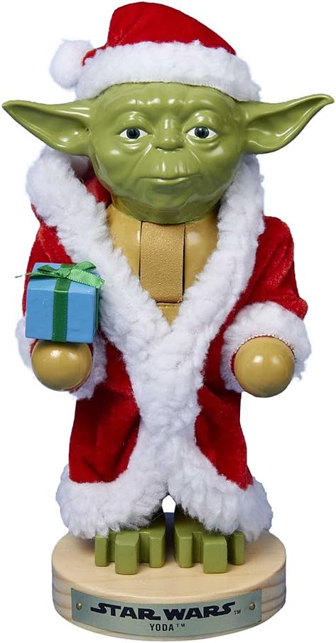 Nutcrackers - Kurt Adler Yoda in Santa Robe Nutcracker, 9-Inch