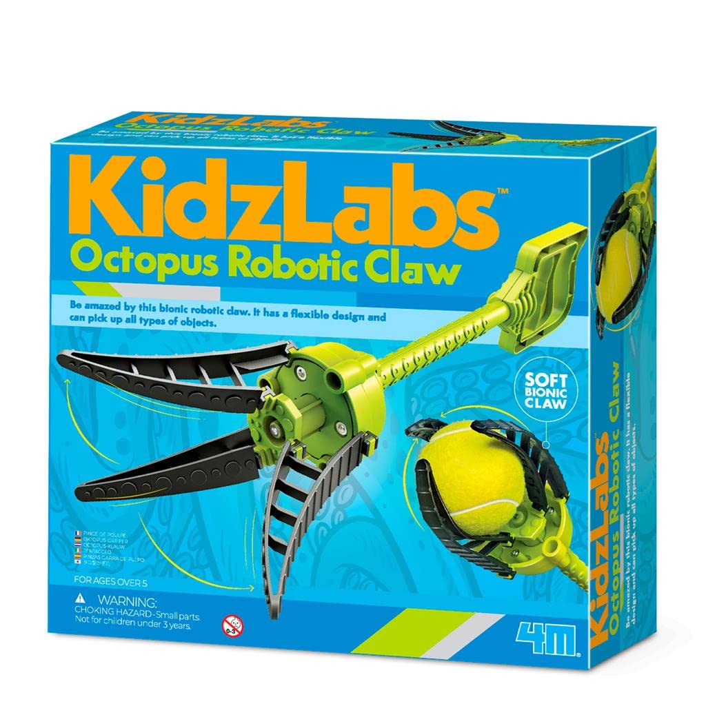 4M KidzLabs - Octopus Robotic Claw, Science and Activity Kit for Ages 8+