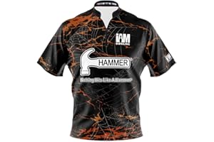 Logo Infusion I AM Bowling Jersey Short Sleeve Sash Collar 2072-HM Made in USA Hammer