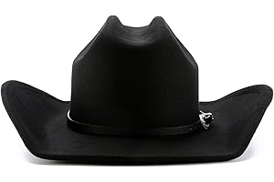 thuizen Men's and Women Western Elegant Silver Bullhead and Buckle Cattleman Crown Cowboy Cowgirl Hat