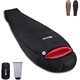 QEZER 0 Degree Sleeping Bag for Adults 650 Fill Power Down Sleeping Bag for Cold Weather -20F / -8F / 0F / 10F Large Lightweight