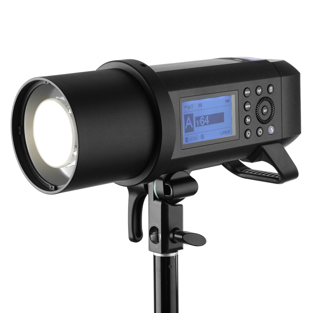 GODOX AD400Pro 400Ws GN72 TTL 1/8000s HSS 2.4G X System All-in-One Outdoor Flash Speedlite Strobe Light, Battery-Powered Monolight, 390 Full Power Pops, 0.01-1s Recycle Time, 30W LED Modeling Lamp