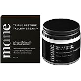 Superior Mane Wrinkle Repair Tallow Balm for Men Grass-Fed Tallow Moisturizer for Dry or Sensitive Skin Anti-Aging Cream to Reduce Wrinkles, Fine Lines &amp; Improve Elasticity &ndash; 2 fl oz