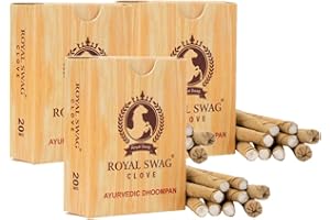 ROYAL SWAG Ayurvedic & Herbal Long Filtered Bidi Smoke (Pack of 3 X 20 Bidi Sticks Per Pack) With 12 ml Shot to Stop Nicotine