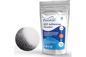 POVOKICI DTF Powder 1000g/35.2oz, 2.2lbs, White Digital Transfer Hot Melt Adhesive for Sublimation, DTF PreTreat Transfer Powder for DTF and DTG Printer