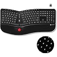 X9 Performance Split Wireless Keyboard with Trackball - Rechargeable, Backlit, Built in Mouse Buttons - 2.4G Ergonomic Split Keyboard Wireless for Windows PC and Chrome - All in One Typing Solution